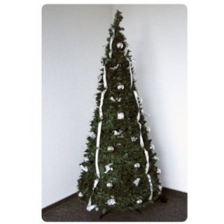 Weihnachtsbaum 1,8m geschmckt und beleuchtet grn silber Beleuchtung