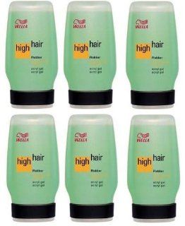 6er Set Wella High Hair Styling Flubber (grne Flasche) 125 ml Drogerie & Körperpflege