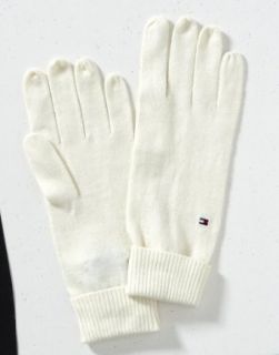Tommy Hilfiger BASIC GLOVES E48E900234 Damen Accessoires/ Handschuhe, Gr. Onesize, (L), Elfenbein (FENCE WHte / CLASSIC CAMEL ) Bekleidung