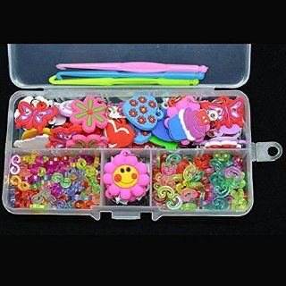 Hengsong   50 x Chic Charms / Anhnger / Zubehr 100 x S Clips 100 x C Clips + 3 x Haken fr Bunte Gummi Band Loom Spielzeug