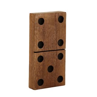 Ben de Lisi Home Hand carved designer wooden domino ornament