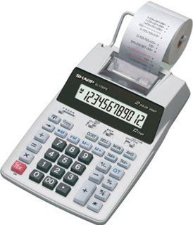 Sharp EL 1750PIII druckender Tischrechner, 12 stellige LCD Anzeige Bürobedarf & Schreibwaren
