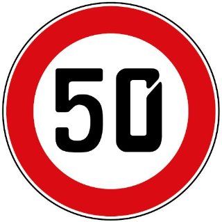 Verkehrsschild zum 50. Geburtstag, 2 Stck Durchmesser 50cm Küche & Haushalt