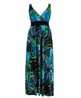 Lovedrobe Blue Deep V Crossover Maxi Dress