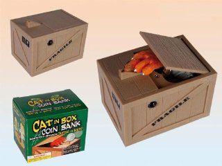Spardose   " Katze in der Kiste " " Cat in the Box " ca. 11 x 8 x 7 cm Spielzeug