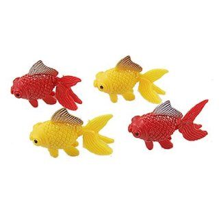 Jardin Fish Tank Knstliche Goldkugel, 4 teilig, gelb rot Haustier