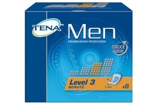 Tena Men Level 3 fr mittlere Blasenschwche, 8 Einlagen, 6er Pack (6 x 8 Stck) Drogerie & Körperpflege