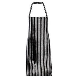 Cotton black vertical striped apron