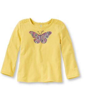 Infants And Toddlers Freeport Knits, Ruched Graphic Tee, Butterfly Infant