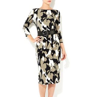 Wallis Camouflage belted midi dress