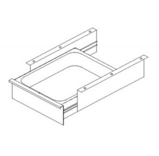 John Boos Self Closing Front Drawer & Pan for Stainless Tables, 20 x 20 x 5 in