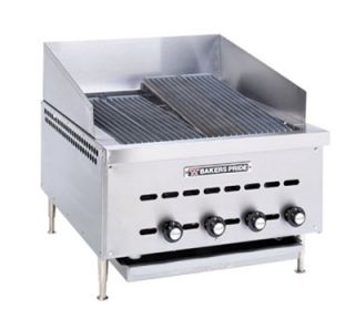 Bakers Pride 21 Counter Model Charbroiler w/ Radiants, Cast Iron Grates, NG