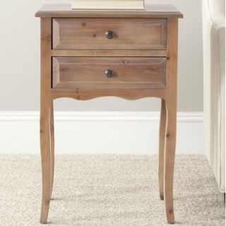 Safavieh Colin 2 Drawer Nightstand AMH6576 Finish Natural