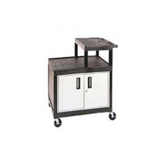 Luxor Stand Up AV Cart for Large Overhead Projectors with Locking Cabinet OHT42C