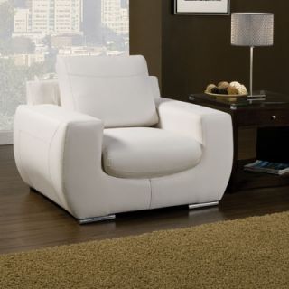 Hokku Designs Elvira Leather Chair IDF 6032 WHT C / IDF 6031 CHO C Color White