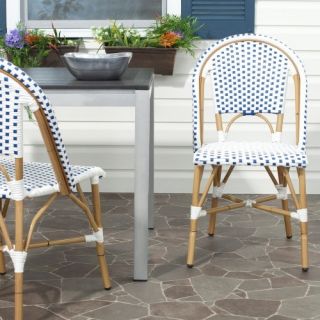 Safavieh Salcha Stackable Dining Side Chair   Set of 2   Outdoor Dining Chairs