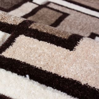 Ruby Imagination Squares Cream Area Rug by Well Woven
