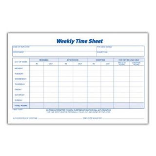Part Weekly Time Sheet