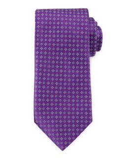 Ermenegildo Zegna Circle and Cross Neat Tie, Purple