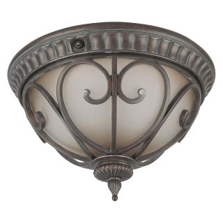 Nuvo Corniche 60/3927 2 Light Flush Mount   13.5W in.   Burlwood   Energy Star   Outdoor Ceiling Lights