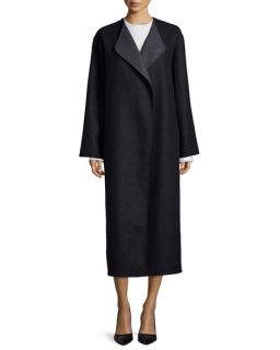 THE ROW Augustus Melange Robe Coat, Black