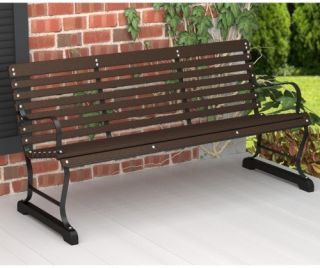 POLYWOOD® Ivy Terrace Recycled Plastic 5 ft. Bench   Black Frame   Outdoor Benches