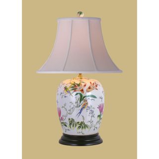 28 H Temple Jar Table Lamp with Bell Shade by East Enterprises Inc