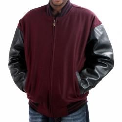 United Face Mens Leather/Wool Varsity Jacket  ™ Shopping