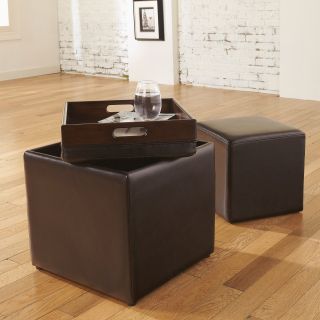 Signature Design By Ashley Cubit Ottoman with Storage   Chocolate   Ottomans
