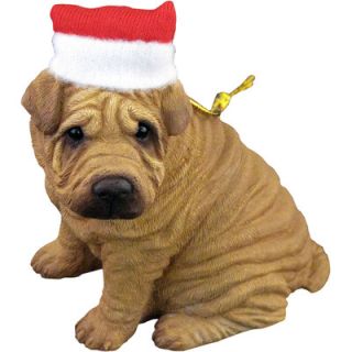 Sandicast Mid Size Chinese Shar Pei Sculpture in Red