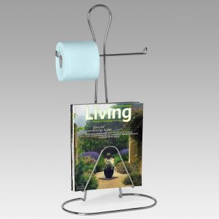 Bath Man Toilet Paper Holder with Magazine Rack   Home Magazine Racks