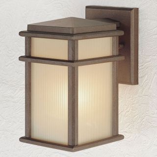Feiss Mission Lodge Outdoor Wall Lantern   9.25H in. Corinthian Bronze   Outdoor Wall Lights