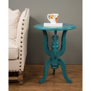 Decorative Deadwood Blue Round Accent Table   17236104  