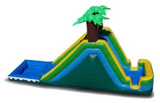 EZ Inflatables 16 ft. Tropical Back Load Water Slide   Commercial Inflatables