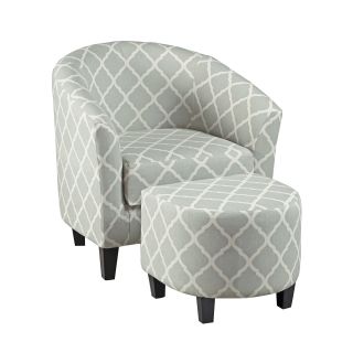 PRI Dalton Upholstered Chair with Ottoman   Accent Chairs