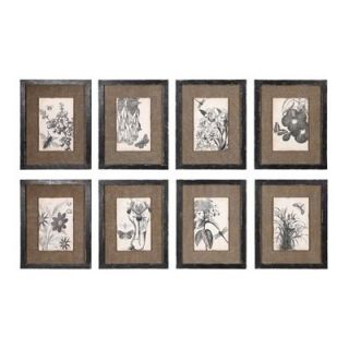 Wood and MDF Botanical with Burlap Picture Frame Set by Creative Co Op