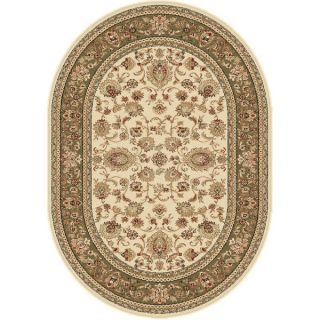 Soho 4722 Beige Oval Traditional Area Rug (67 x 96)  