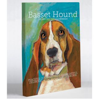 One Bella Casa Doggy Decor Basset Hound Graphic Art on Wrapped Canvas