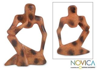 Wood Abstract Thinker Sculpture (Ghana)  ™ Shopping