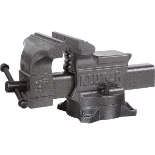 Klutch Heavy-Duty Bench Vise — 9in.W Jaw, 9in. Capacity  Bench Vises