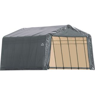 ShelterLogic Peak Style Garage/Storage Shelter — 24ft.L x 13ft.W x 10ft.H  House Style Instant Garages