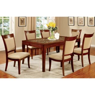 Furniture of America Darlene Dark Oak 66 inch Dining Table