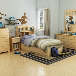 South Shore Shaker Mates Bookcase Storage Twin Bed