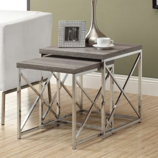 Monarch I 32 Reclaimed Look Metal 2 Piece Nesting Table   End Tables
