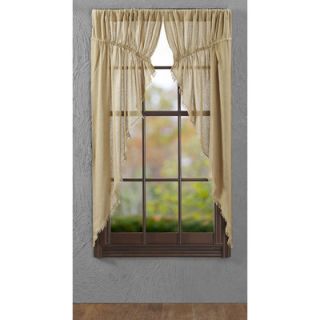 VHC Brands Tobacco Balloon Fringed 60 Curtain Valance