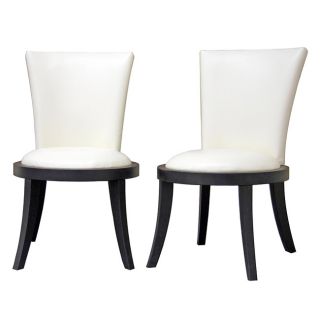 Neptune Off White Leather Modern Dining Chair (Set of 2)  