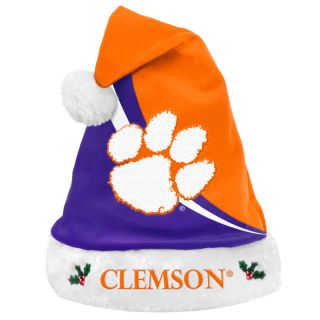 Forever Collectibles NCAA Clemson Tigers Polyester Swoop Santa Hat