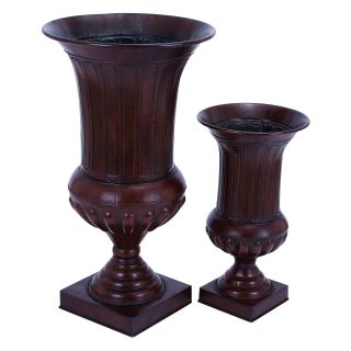 Woodland Imports 24 36H in. Trendy Metal Vase   Set of 2   Vases