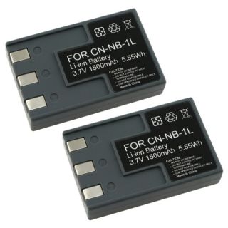 INSTEN Two Battery Pack for Canon NB 1LH / NB 1L / S410 S500