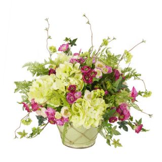 Ranunculus and Hydrangea Mixed Flower Pot by Creative Displays, Inc.